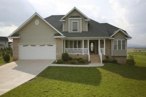 Front view of a new home built by Venture Builders, home remodeling and new home construction company in VA